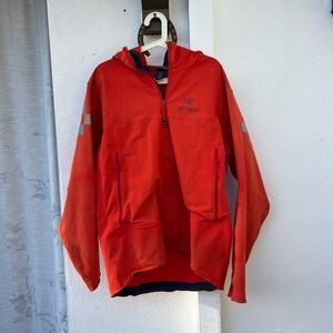 Men's Arc'teryx Gamma LT Hoodie Shell Jacket Ski Patrol Zip Up Jacket (Large)